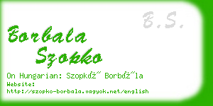 borbala szopko business card